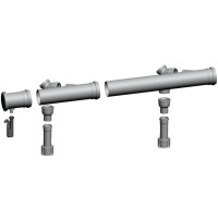 Комплект димоходу  110 / 160  для каскаду з 2-х  Wolf  CGB - 50   2651 308