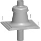 Кришка шахти димоходу DN110 пластик 2651 559