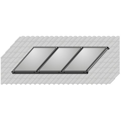 Комплект кріплення на даху для 3-х панелей Wolf 2484 131 / 7700 914
