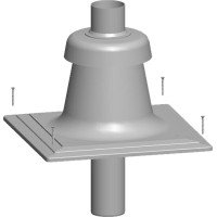 Кришка шахти димоходу  DN110  пластик   2651 559