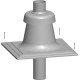 Кришка шахти димоходу DN110 пластик 2651 559