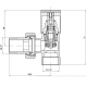 Комплект кранів для сушки Invena CZ-31-K15 1/2' кутові білі