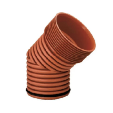 Коліно каналізаційне ПП гофроване IPlast-cor  SN8 110 45°