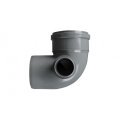 Коліно каналізаційне Sanibud 110х50х90 праве 90°