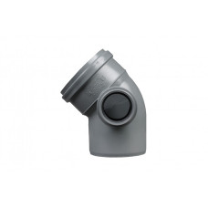 Коліно каналізаційне Sanibud  110х50х45  праве  45°