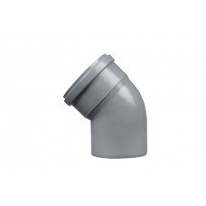 Коліно каналізаційне Aquer  110  (сіре)  45°