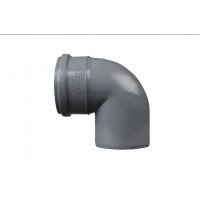 Коліно каналізаційне Aquer  110  (сіре)  90°