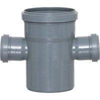 Хрестовина каналізаційна Sanibud (сіра)  110/50/50 90°