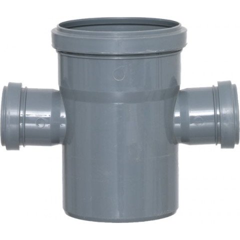 Хрестовина каналізаційна Sanibud (сіра) 110/50/50 90°