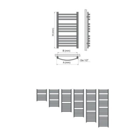 Рушникосушка Ins-Term GLP - luk 950 x 570 477 w біла